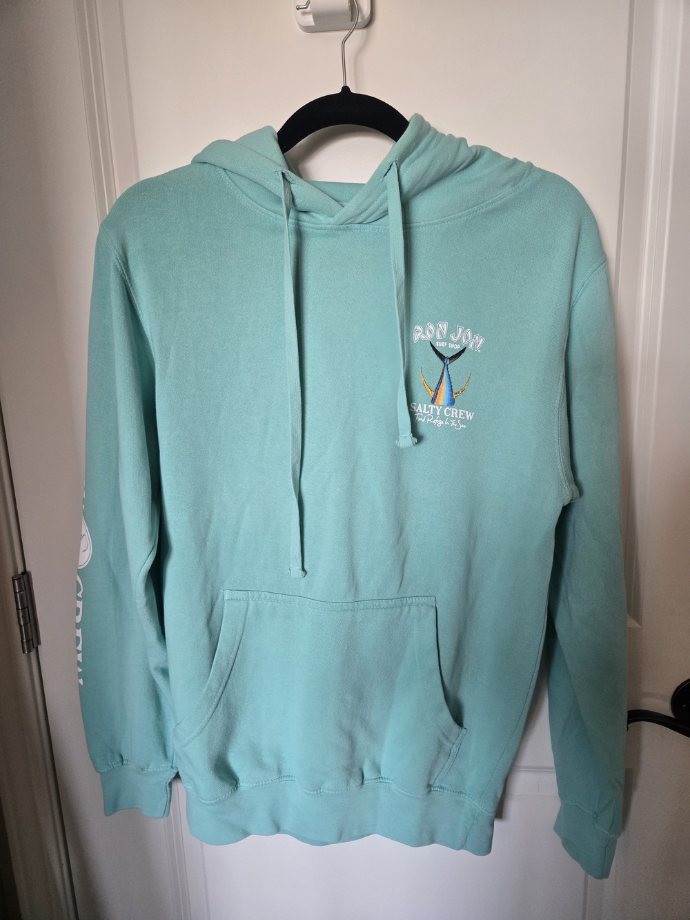 Salty Crew x Ron Jon Surf Shop Aqua Pullover Hoodie Women's Small